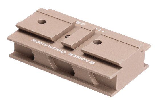 Badger Ordnance anodized tan Aimpoint mount.